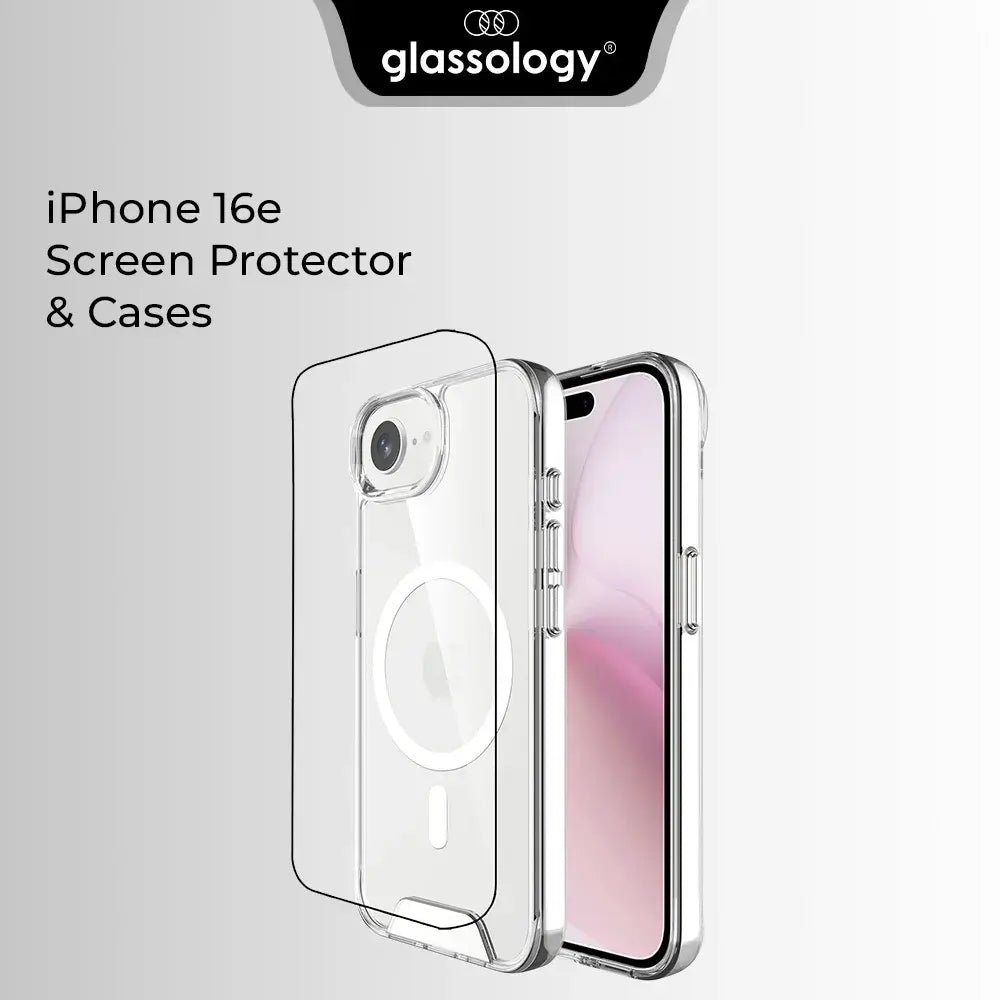 iPhone 16e Bundle Clear case & Screen Protector - GLASSOLOGY