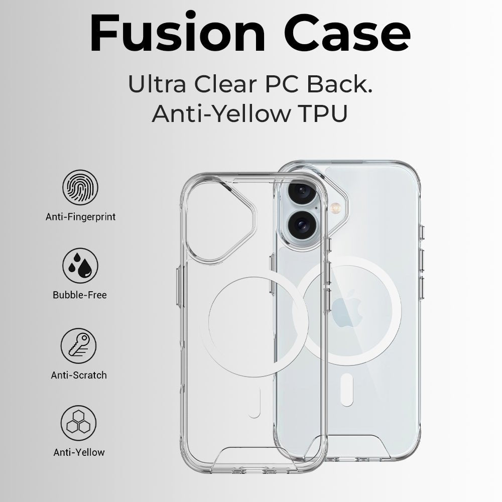 iPhone 17 Air Bundle [Magsafe Clear Case, Privacy Screen protector, 30 W Adapter) - GLASSOLOGY