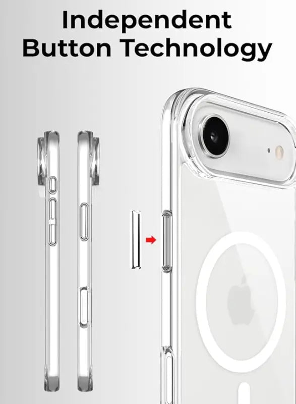 iPhone 17 Air Slim Clear Case with Magnetic Support | Transparent Back - GLASSOLOGY