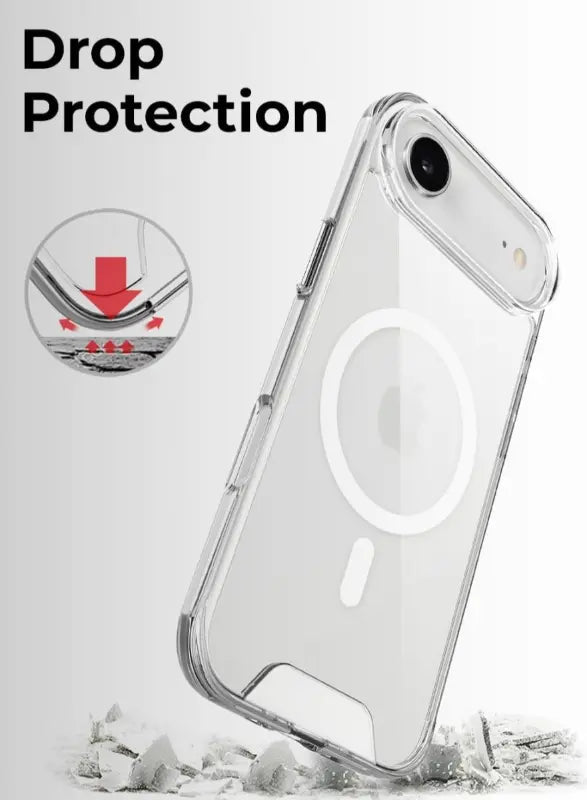 iPhone 17 Air Slim Clear Case with Magnetic Support | Transparent Back - GLASSOLOGY