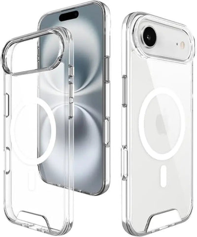 iPhone 17 Air Slim Clear Case with Magnetic Support | Transparent Back - GLASSOLOGY