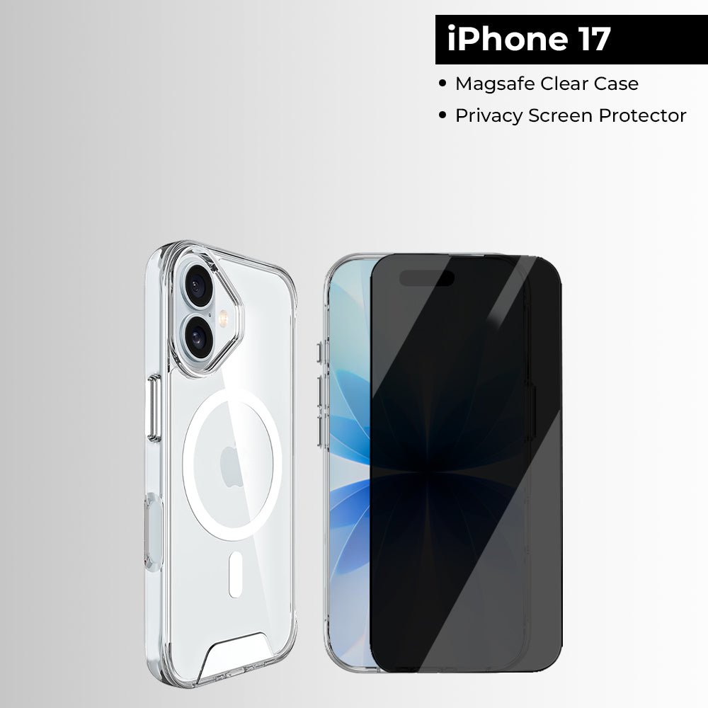 iPhone 17 Bundle [Magsafe Clear Case, Privacy SP] - GLASSOLOGY