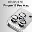 Phone case designed for iPhone 17 Pro Max with camera lens protection.