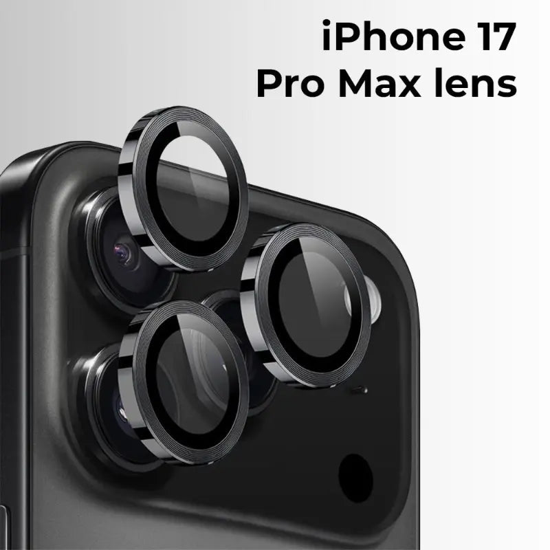 iPhone 17 Pro/Pro max Lens Protector (Black) - GLASSOLOGY