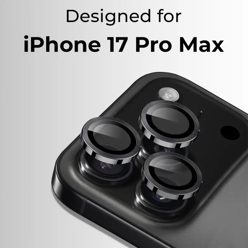 iPhone 17 Pro/Pro max Lens Protector (Black) - GLASSOLOGY