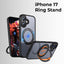 iPhone 17 360° Rotate Ring Stand Magsafe Case (Black)