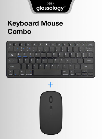 Glassology keyboard and mouse combo on a white background
