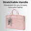 Laptop Bag 13 - 14" Inch Laptops Faux Leather - Pink - GLASSOLOGY