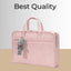 Laptop Bag 13 - 14" Inch Laptops Faux Leather - Pink - GLASSOLOGY