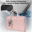 Laptop Bag 13 - 14" Inch Laptops Faux Leather - Pink - GLASSOLOGY