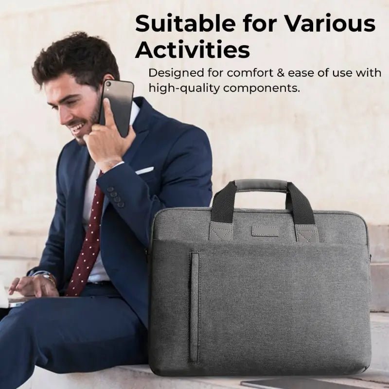 Laptop Bag 13 - 14" Inch Laptops Polyester - Grey - GLASSOLOGY