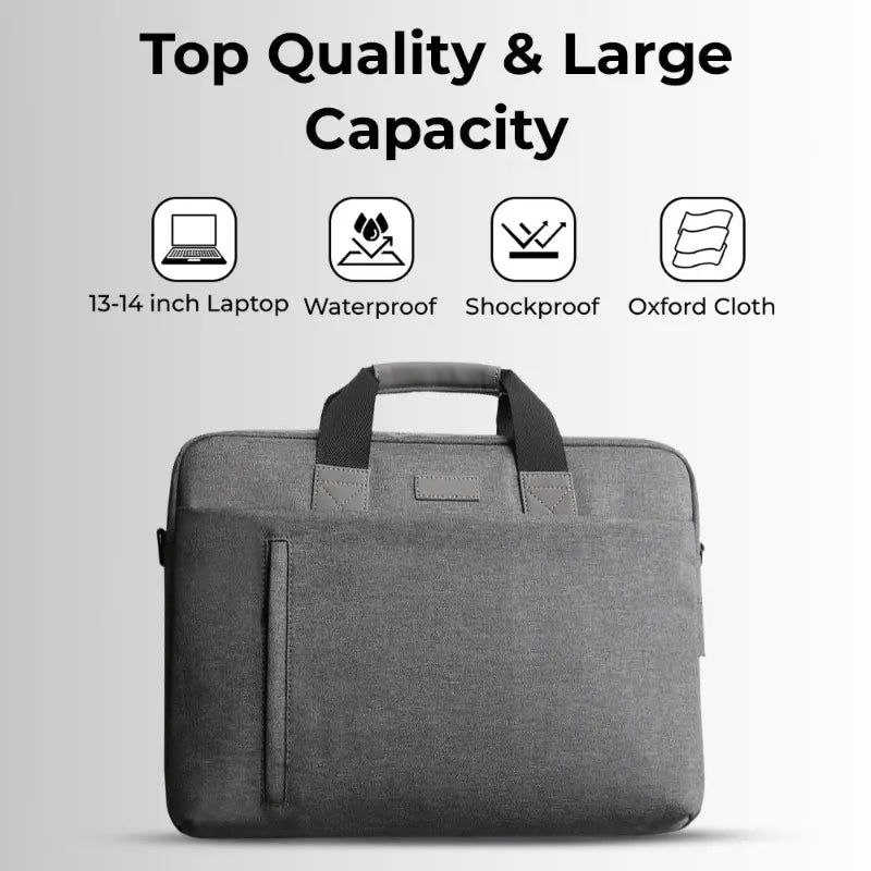 Laptop Bag 13 - 14" Inch Laptops Polyester - Grey - GLASSOLOGY