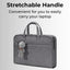 Laptop Bag 15 - 16" Inch Laptops Faux Leather - Grey - GLASSOLOGY