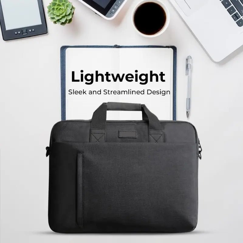 Laptop Bag for 15–16 Inch Laptops (Black) | Slim & Durable Carry Case - GLASSOLOGY
