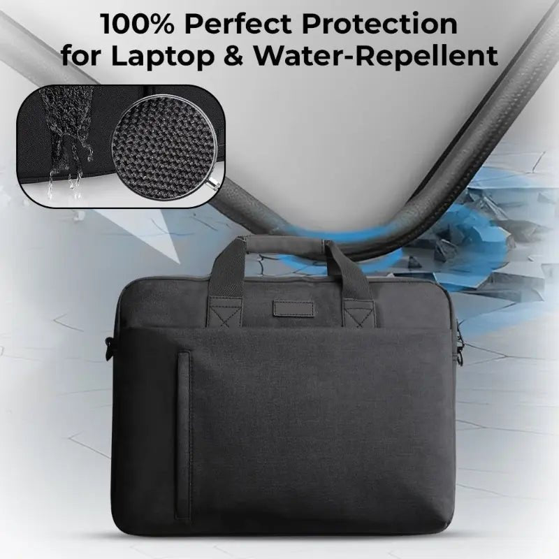 Laptop Bag for 15–16 Inch Laptops (Black) | Slim & Durable Carry Case - GLASSOLOGY