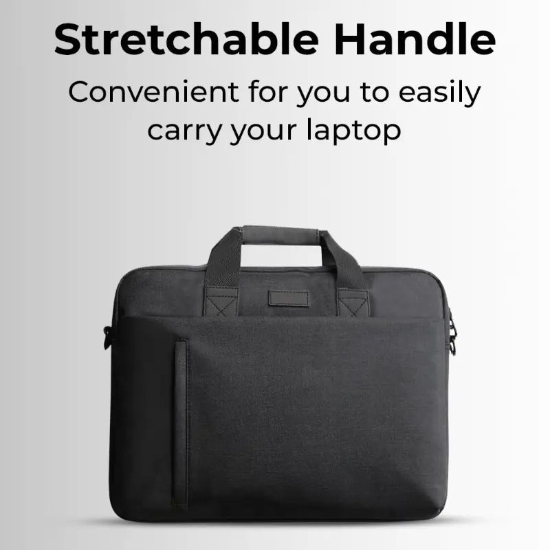 Laptop Bag for 15–16 Inch Laptops (Black) | Slim & Durable Carry Case - GLASSOLOGY