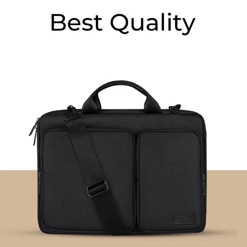 Laptop Bag for 15.4" Laptops – Lightweight Protective Design (Black) - GLASSOLOGY