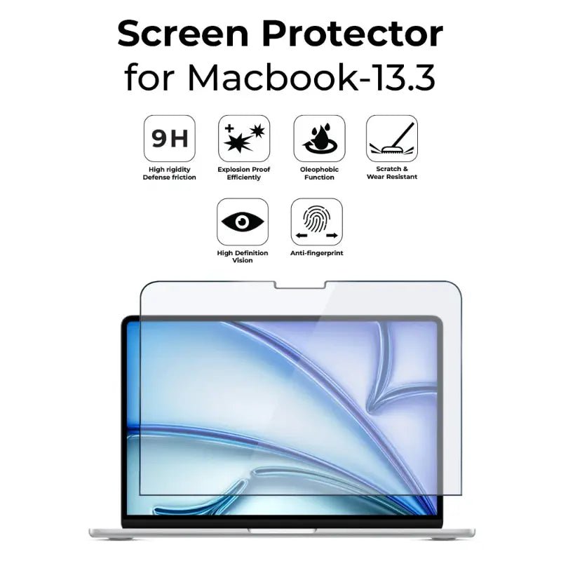 MacBook 13.3 0.3MM Ultra - Clear Tempered Glass Screen - GLASSOLOGY