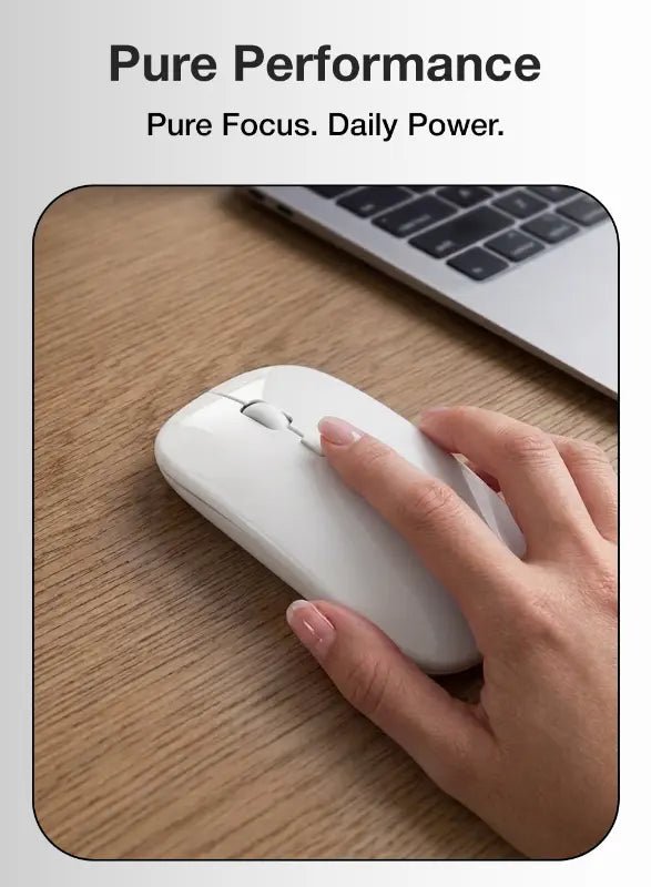 Magic Touch Scroll Rechargeable Wireless Bluetooth Mouse - white - GLASSOLOGY