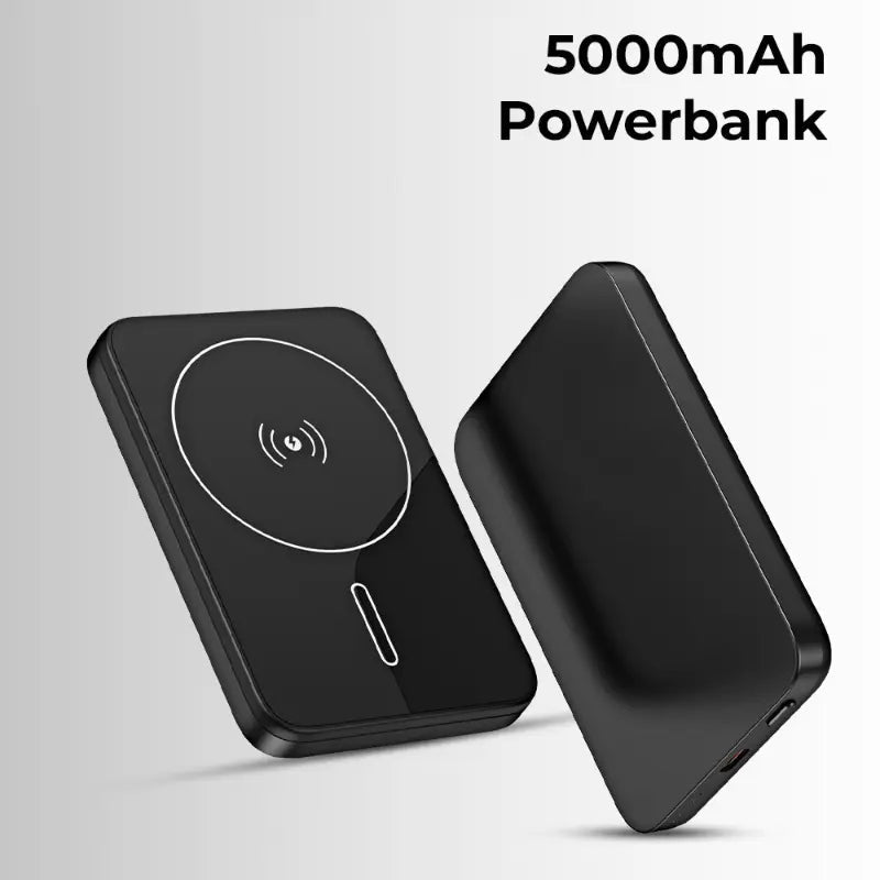 MagSafe Mini Power Bank 5000mAh (Black) - GLASSOLOGY