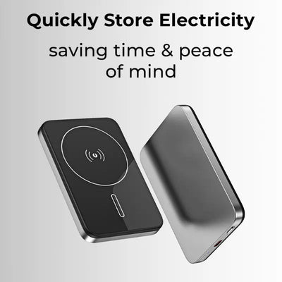 MagSafe Mini Power Bank 5000mAh (Silver) - GLASSOLOGY