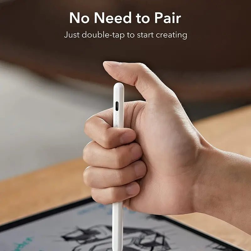 Palm Rejection Stylus Pen for iPad (White) - GLASSOLOGY