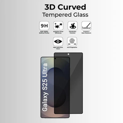 Premium Privacy Screen Protector for Samsung S25 Ultra | Edge - to - Edge Glass - GLASSOLOGY