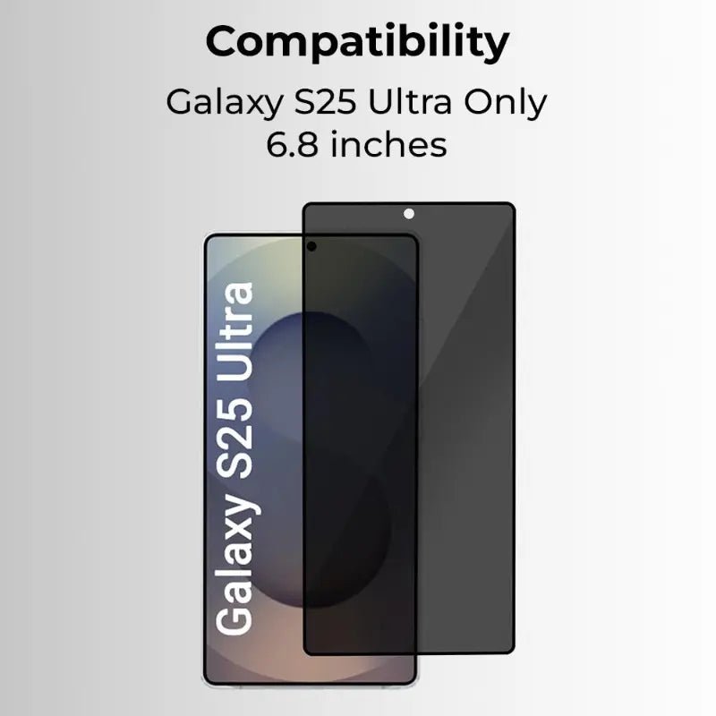Premium Privacy Screen Protector for Samsung S25 Ultra | Edge - to - Edge Glass - GLASSOLOGY
