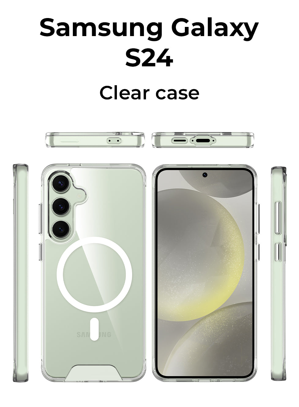 Glassology MagSafe clear case with screen protector for Samsung Galaxy S30