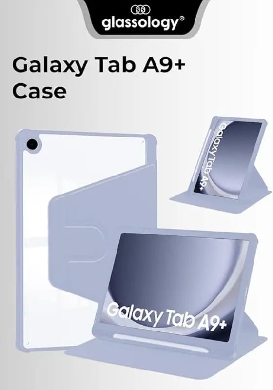 Samsung Galaxy A9+ 11" PU Leather Tablet Case | Premium Protection – Purple - GLASSOLOGY
