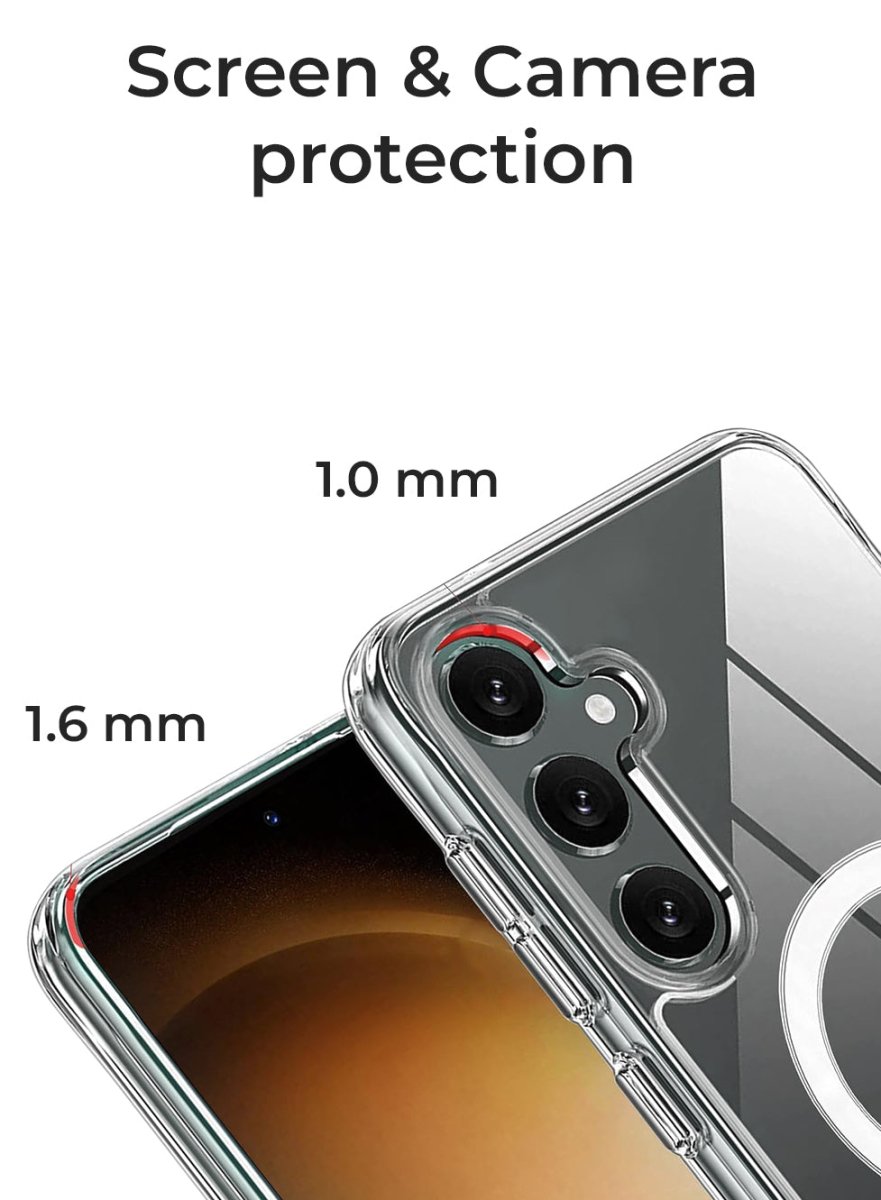 Samsung Galaxy S23 Clear Slim Silicone Case | Shockproof back cover & Camera protection - GLASSOLOGY