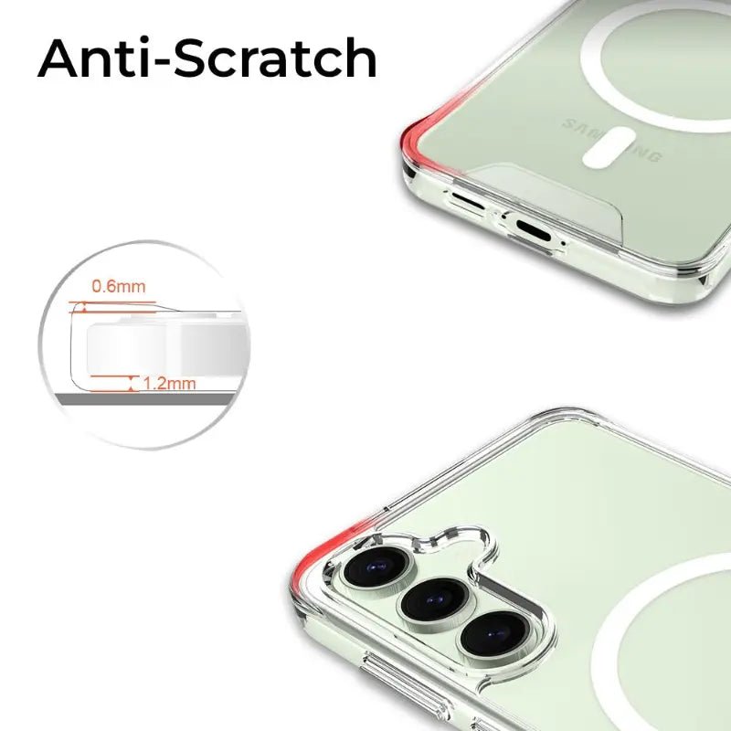 Samsung Galaxy S24 Clear Case Magnetic Shockproof, non-tarnish - Clear case - GLASSOLOGY