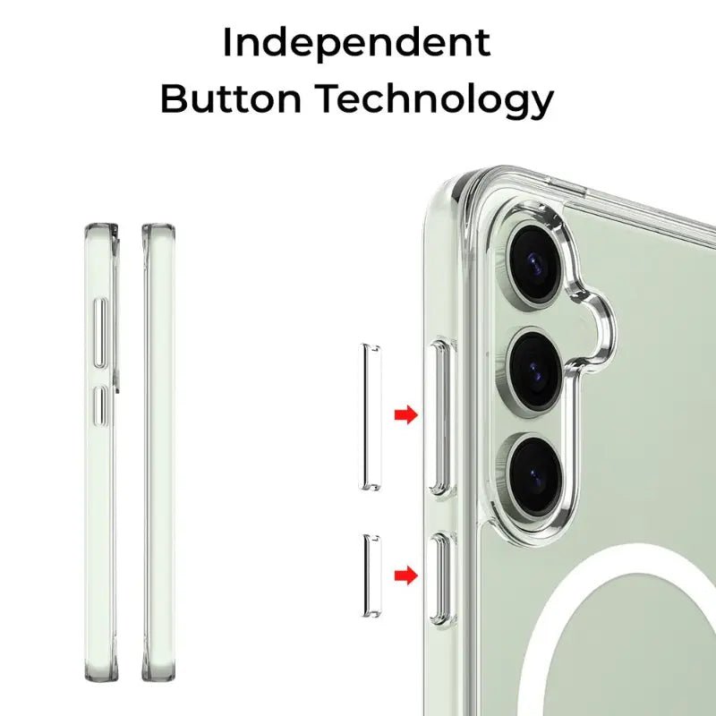 Samsung Galaxy S24 Clear Case Magnetic Shockproof, non-tarnish - Clear case - GLASSOLOGY