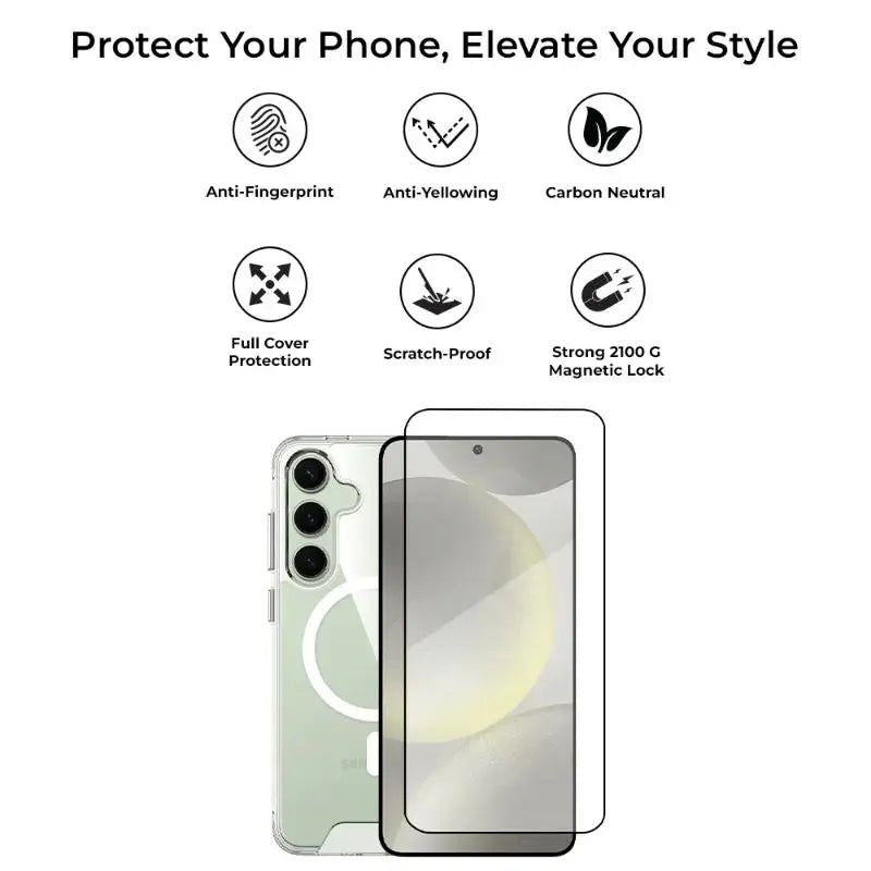 Samsung Galaxy S24 FE Clear Case + Screen Protector Bundle - GLASSOLOGY