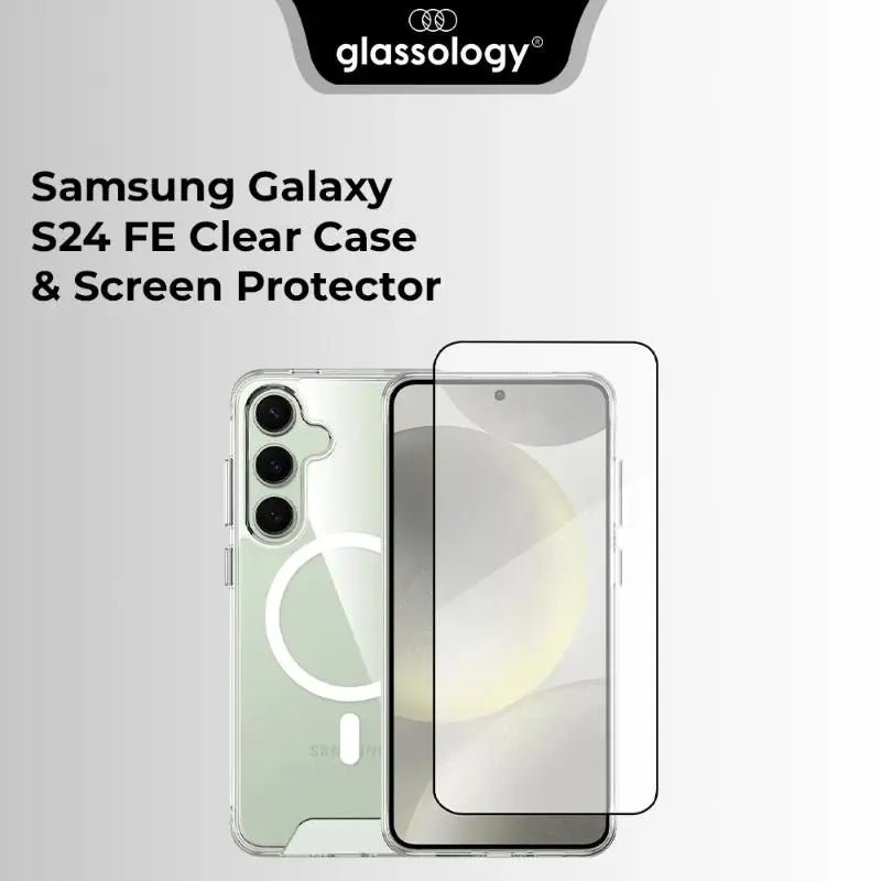 Samsung Galaxy S24 FE Clear Case + Screen Protector Bundle - GLASSOLOGY