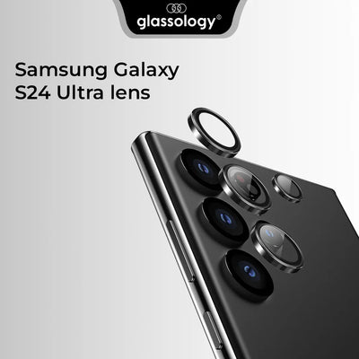 Samsung Galaxy S24 Ultra Camera Lens Guard - (Black) - GLASSOLOGY