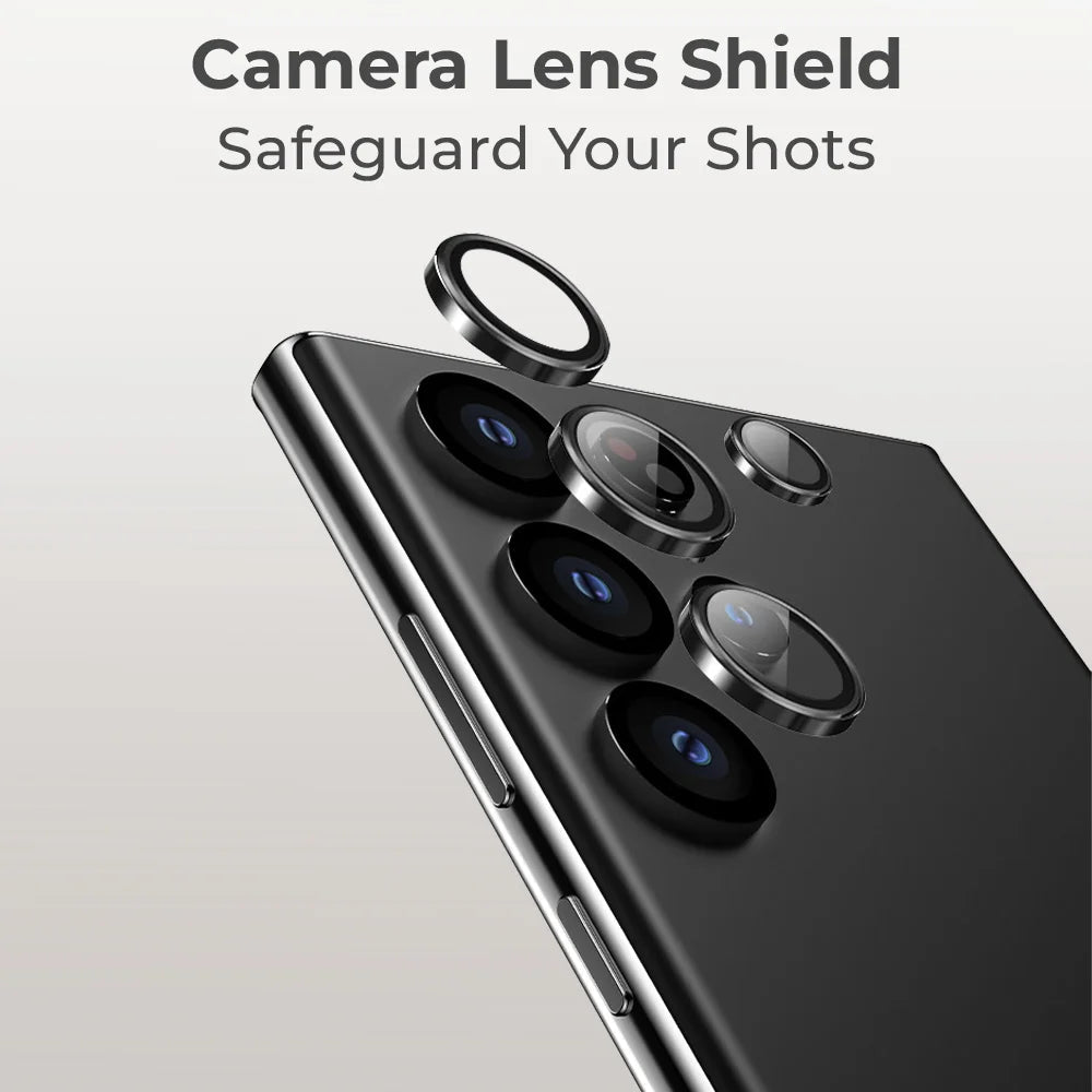 Samsung Galaxy S24 Ultra Camera Lens Guard - (Black) - GLASSOLOGY