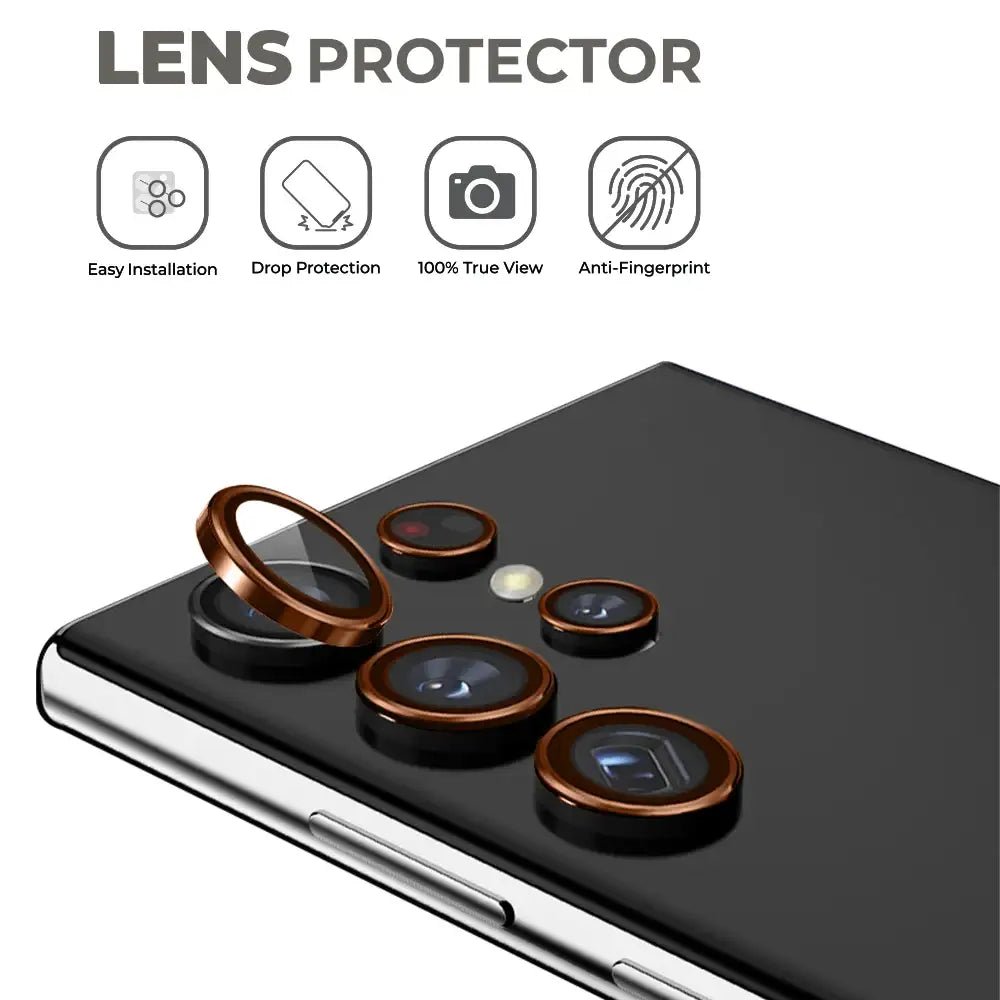 Samsung Galaxy S24 Ultra Camera Lens Guard - (Gold) - GLASSOLOGY
