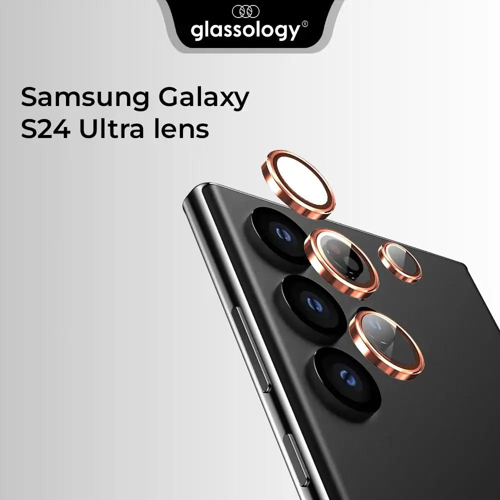 Samsung Galaxy S24 Ultra Camera Lens Guard - (Gold) - GLASSOLOGY
