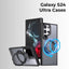 Samsung Galaxy S24 Ultra MagSafe Case Sleek Black 360° rotate ring stand. - GLASSOLOGY