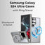 Samsung Galaxy S24 Ultra MagSafe Case Sleek Grey 360° rotate ring stand. - GLASSOLOGY