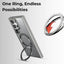 Samsung Galaxy S24 Ultra MagSafe Case Sleek Grey 360° rotate ring stand. - GLASSOLOGY