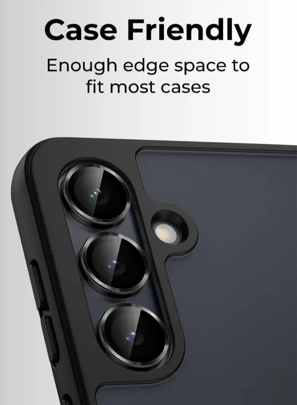 Samsung Galaxy S25 FE Camera Lens Protector – Sleek Black, Scratch Resistant - GLASSOLOGY