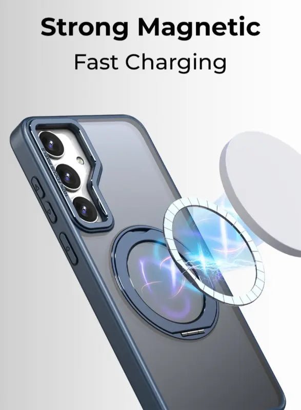 Samsung Galaxy S25 FE Magnetic Case with 360° Rotating Ring Stand | Shockproof Slim Design - GLASSOLOGY