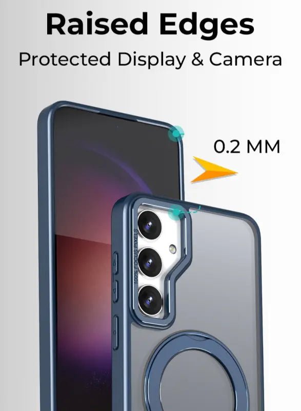 Samsung Galaxy S25 FE Magnetic Case with 360° Rotating Ring Stand | Shockproof Slim Design - GLASSOLOGY
