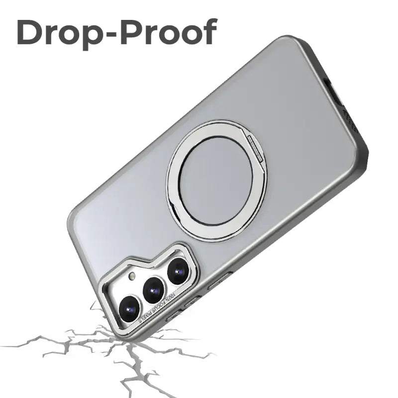 Samsung Galaxy S25 Ultra Case 360° rotating ring stand - Grey - GLASSOLOGY