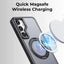Samsung Galaxy S25 Ultra Magnetic Protective Slim Case 360°rotate ring stand - Transparent - GLASSOLOGY