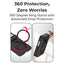 Samsung Galaxy Z Flip7 360° Rotating MagSafe Ring Stand - Black case - GLASSOLOGY