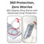 Samsung Galaxy Z Flip7 360° Rotating MagSafe Ring Stand - Clear case. - GLASSOLOGY
