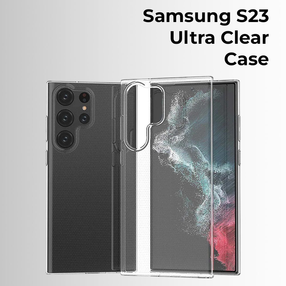 Samsung S23 Ultra Transparent Slim Back Cover with Camera guard - GLASSOLOGY